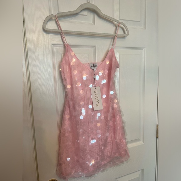 NEW SNDYS x REVOLVE Calypso Mini Dress in Pink - Picture 5 of 8